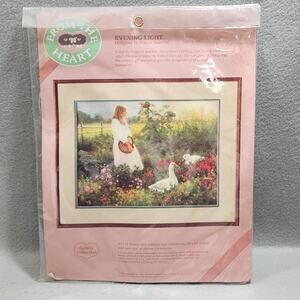 1989 EVENING LIGHT By Robert Duncan Crewel Stitch Kit 16"x12" From The Heart NIP